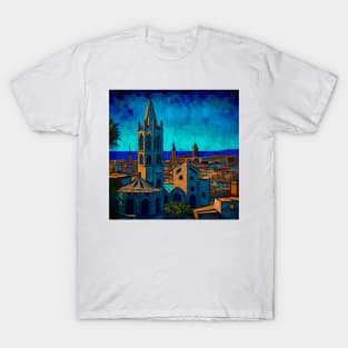 Barcelona in the Style of Van Gogh T-Shirt